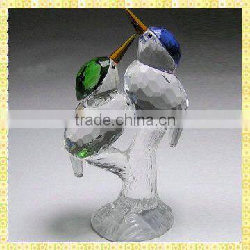 Customized Cutting Clear Crystal Parrot For Valentine's Day Gifts