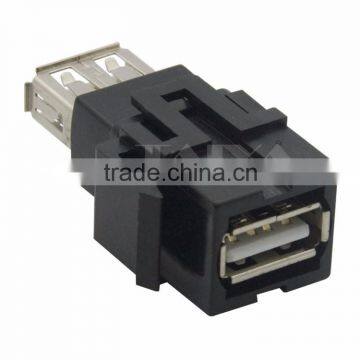 Keystone USB 2.0 Female To Female Connector With Black Color