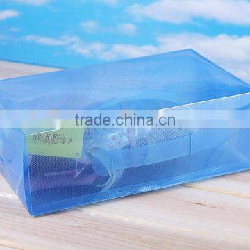 Customized plastic translucent shoe boxes China supplier