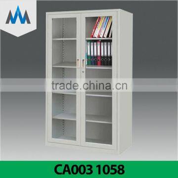 Chu Chiang Manufacturer High Quality Metal Cabinets Documents Storage With 2 Glass Doors For Goods Displaying