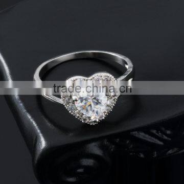 Romanic Bridal Heart Shape Cubic Zirconia Ring 18k Gold Plated Jewelry Size#6,7,8 photo-4