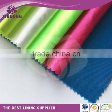 50d*75d dyeing satin fabric made in china cheap price for clothing lining