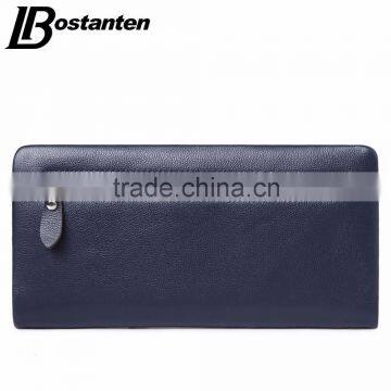 Dark Blue Men Leather Wallet With Coin Pocket Wholesale Men Purse photo-4