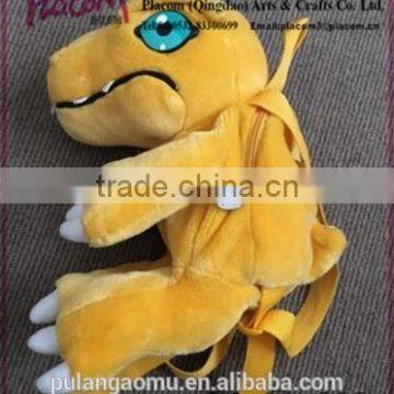 Original New Cute Official Plush Animal Toy Digimon Agumon Backpack Bag Product for Wholesale