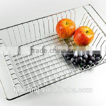 kitchen metal sliding storage baskets