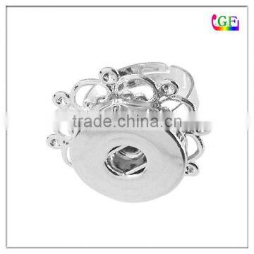 Custom metal handmade snap button jewelry snap rings