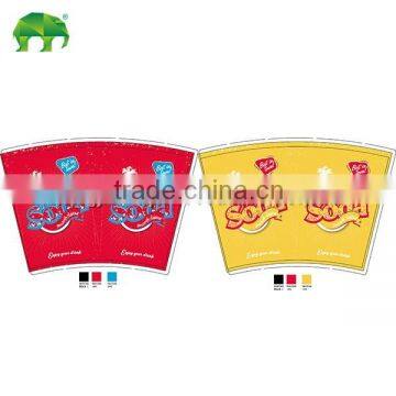 20oz Customer Printing Ice Cream Cup Paper Fan