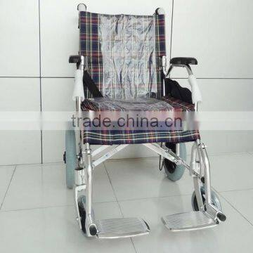 Aluminum lightweight frame wheelchair with armrest and footrest