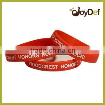 2015 Hot Sale Cheap Customized Silkscreen Silicone Wristbands