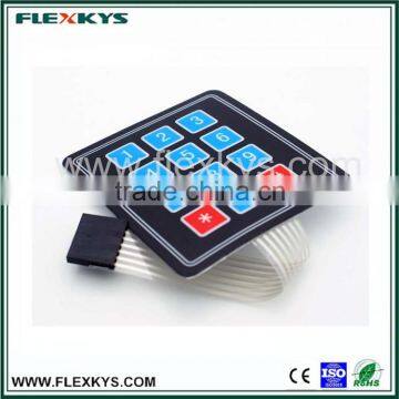 Various shapes embossing keys poly dome tactile silver flex membrane switch