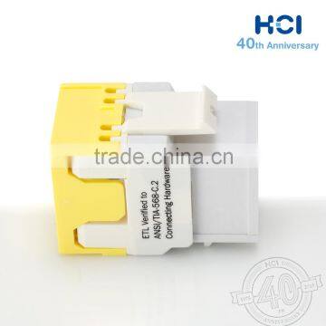 Network Solution RJ45 8P8C ETL 180 Degree UTP Super Cat 5e Modular Keystone Jack photo-4
