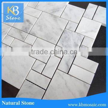 Carrara White Marble Bathroom Floor Mosaic Marble stone tile