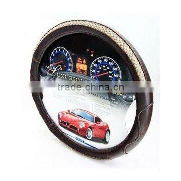 genuine leather steering wheel cover