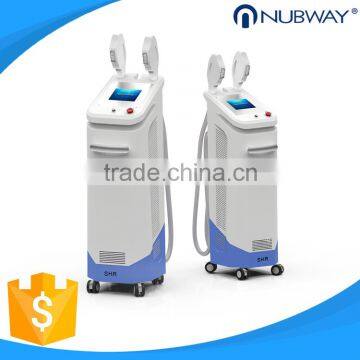 2 Handpiece Nubway SHR-212 painless ice ipl shr hair removal machine 3000W