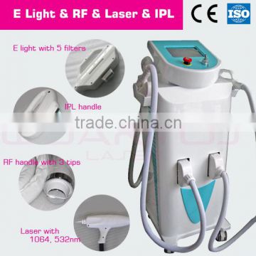 salon use Nd yag Laser & E-light ipl & RF in one machine