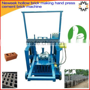 Neweek hollow brick making hand press cement brick machine