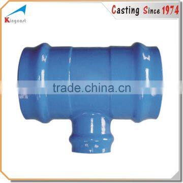 OEM custom foundry cast iron casting epoxy coated ductile iron pipe fitting