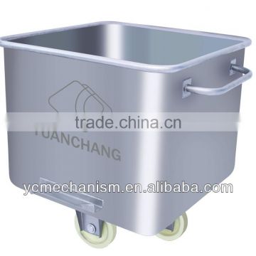 stainless steel 304 hopper trolley bin tub for food factroy