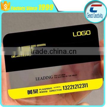 Printing Gold Hot Foil Stamping Transparent Business Cards