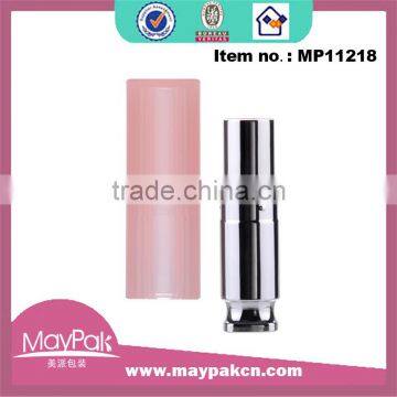 Pink plastic lipstick tube, cosmetic lipstick tube