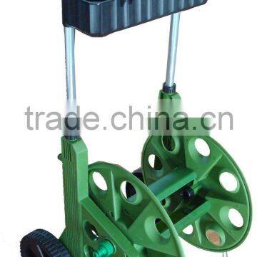 Garden Hose Reel Cart with plastic box