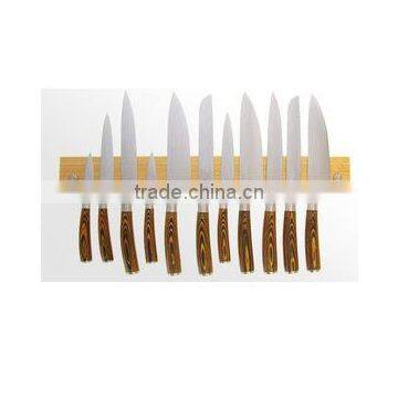 Magnetic Knife Strip Bamboo Wood Magnetic Knife Holder