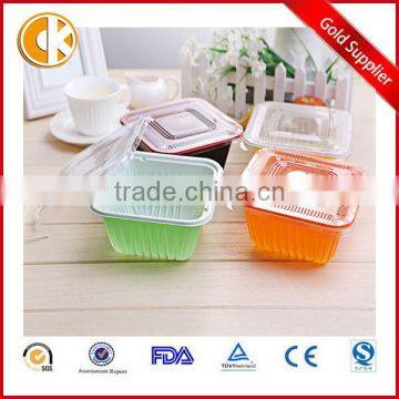Disposable plastic square food container
