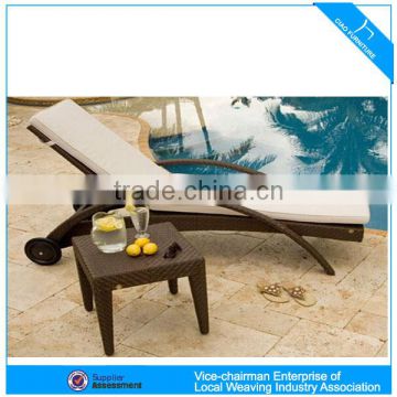 HK-outdoor wicker double seat rattan chaise lounge CF1216H+CF1216ST