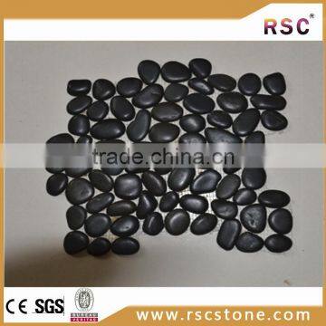 Black pebble stone home decoration