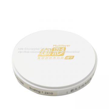 Aidite Multilayer AT dental zirconia block/blank for cad/cam ZirKon Zahn system