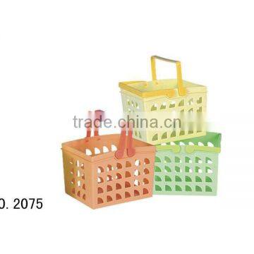 high quality cheap price small plastic toy basket/organization baskets/plastic baskets with hole