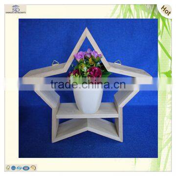 Hot Selling Unfinished Unique Gift Original Color Wooden Star