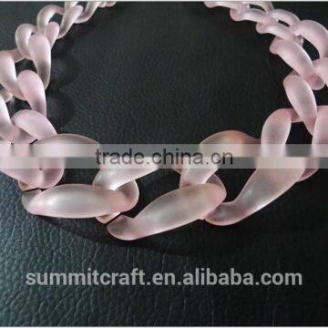 Custom Fashion Exaggerate Chic Chain Resin Necklace