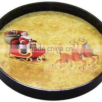 Lacquer MDF Serving Tray With Art Print photo-4