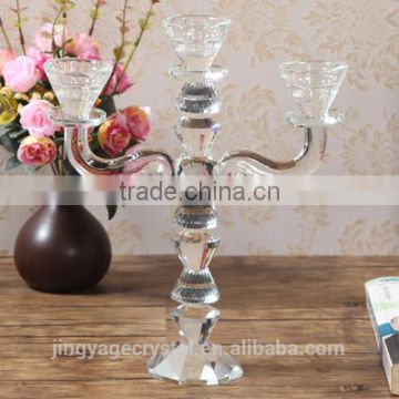 6 years Professional China Factory Manufacture Clear Glass Candle holder For Wedding