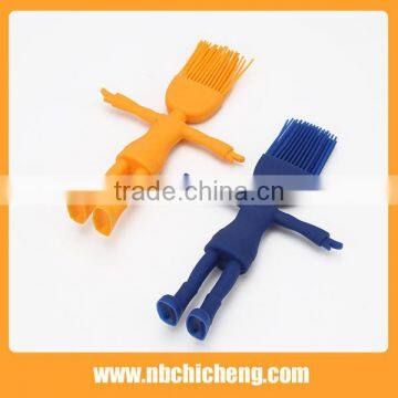 4pcs Silicone Man Shape Kitchen Tools, Silicone Spoon, Silicone Brush, Silicone Spatula, Silicone Eggbeater photo-2