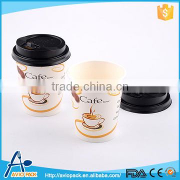 Portable designs aircraft PE coated paper coffee cup with lid