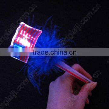 flag glowing writing pen