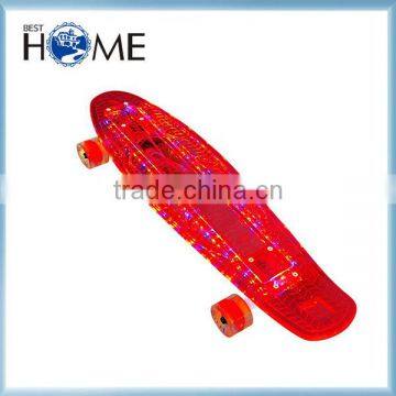 Newest design LED Light deck Fish Skateboard Rechargeable battery electric skate board