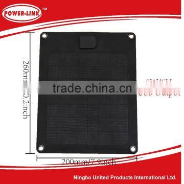 Hot Sales 5W 5V UBS Output Foldable Mono Silicon Solar Panel Mobile Solar Portable Type Phone Charging photo-2