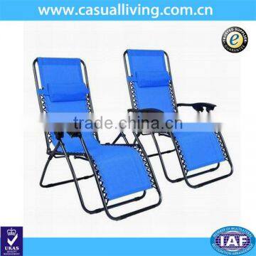 Zero Gravity Chair Case of 2 Folding Lounge Patio Chairs Outdoor Yard Beach with Cup Holder