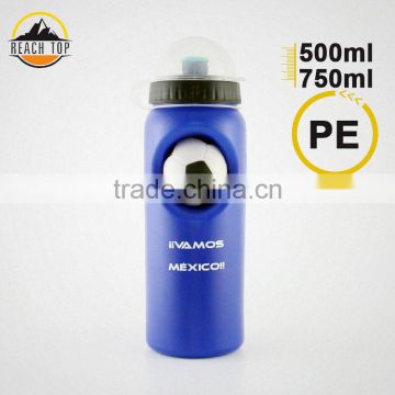 750ml BPA FREE Plastic Football Water Bottle Include Pu Ball