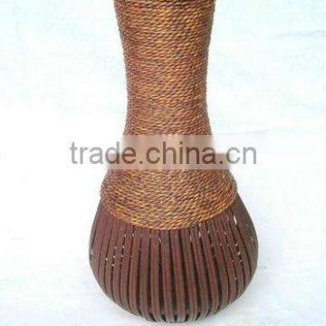 Bamboo flower pot, wooden flower pot.