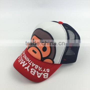 Cartoon Digital Printed Baseball Style Trucker Hat Of Nylon Mesh photo-5