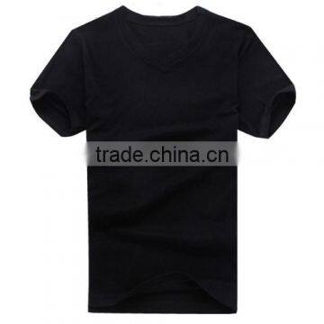 2016 New Men High-elastic Short Sleeve V Neck Tight Cotton t Shirt photo-2