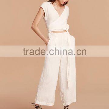 Women Jumpsuit Manufactuer Hot Sale Women Sexy Design Self-tie Straps Jumpsuits photo-2