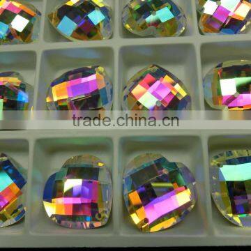 Heart Shape Crystal Glass Bead for Belt Decoration ab Color photo-5