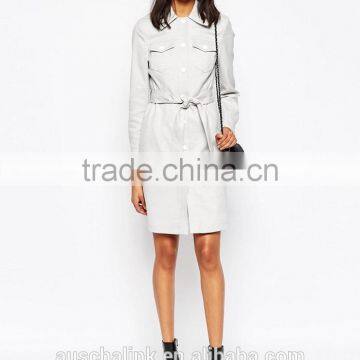 Best Selling Women Tied Waist Belt Slim Fit Winter Coat Low Price photo-3