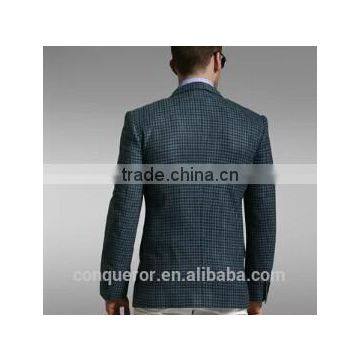 Hot-selling Suit Linen Blue Plaid Suit BSPS0578 photo-2