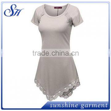 Womens Tunic Elegant Top With Lace Sexy Ladies Top photo-6